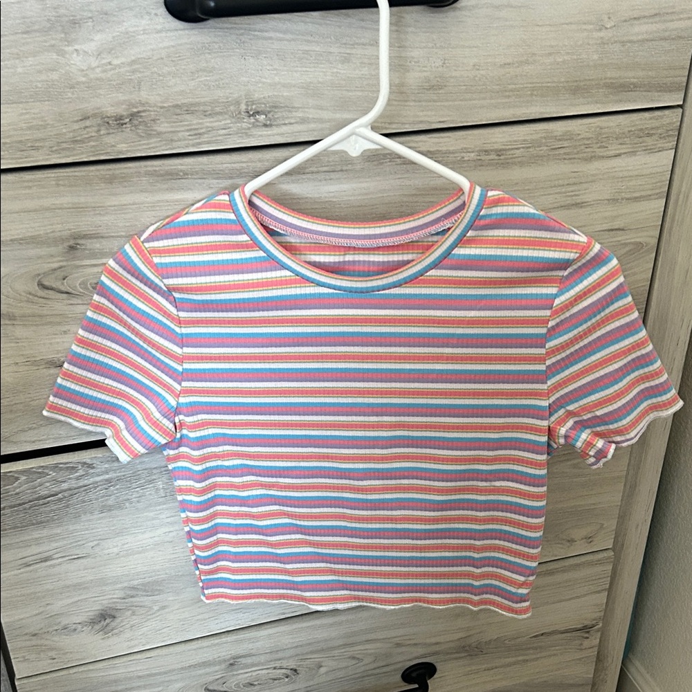 Striped Multicolor Women's Crop Top